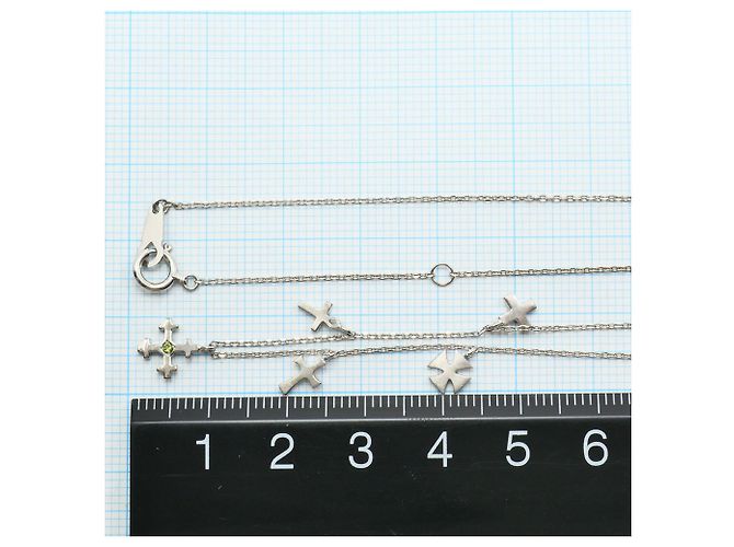 Autre Marque Collana in oro bianco 18K con diamante verde D'oro - vista 4