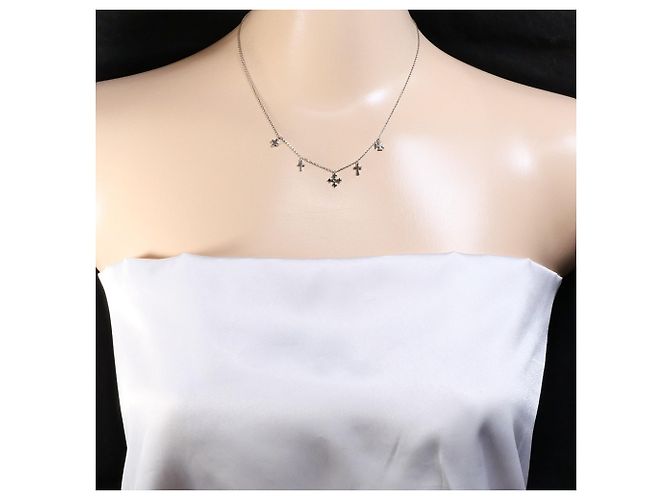 Autre Marque Collana in oro bianco 18K con diamante verde D'oro - vista 5