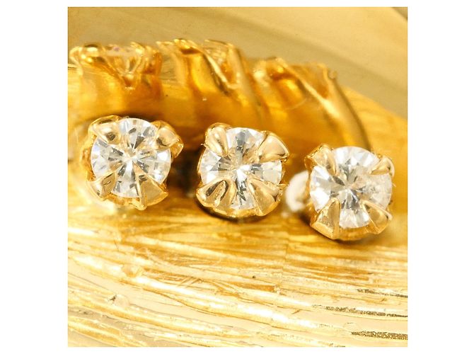 Autre Marque 18K Gelbgold-Ring mit Diamant Golden - Ansicht 2