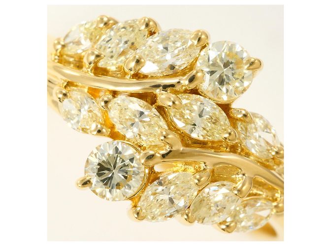 Autre Marque 18K Gelbgold-Ring mit Diamanten Golden - Ansicht 2