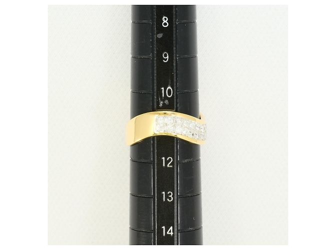 Autre Marque Platin- und Gelbgold-Diamantring Golden - Ansicht 7