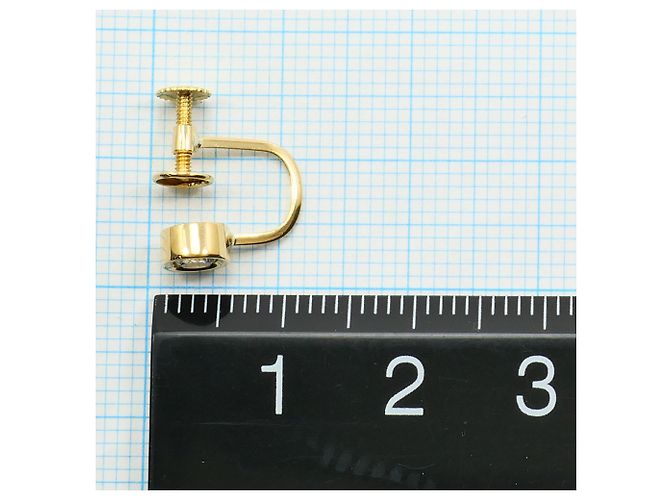Autre Marque Orecchini a lobo con diamante in oro giallo 18K D'oro - vista 3