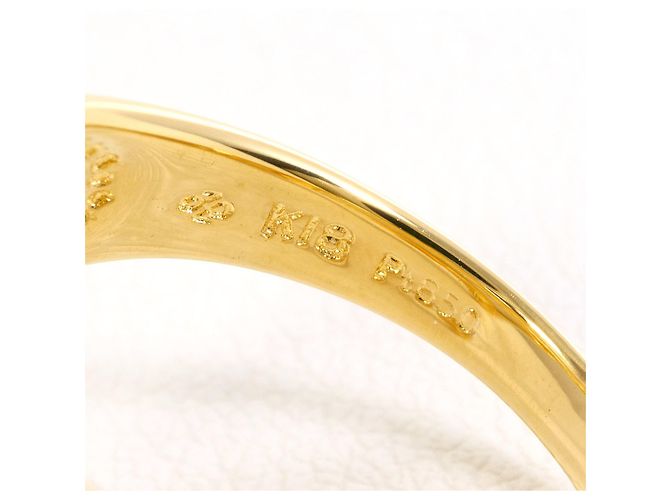 Autre Marque Platin- und Gelbgold-Ring mit Diamant Golden - Ansicht 5