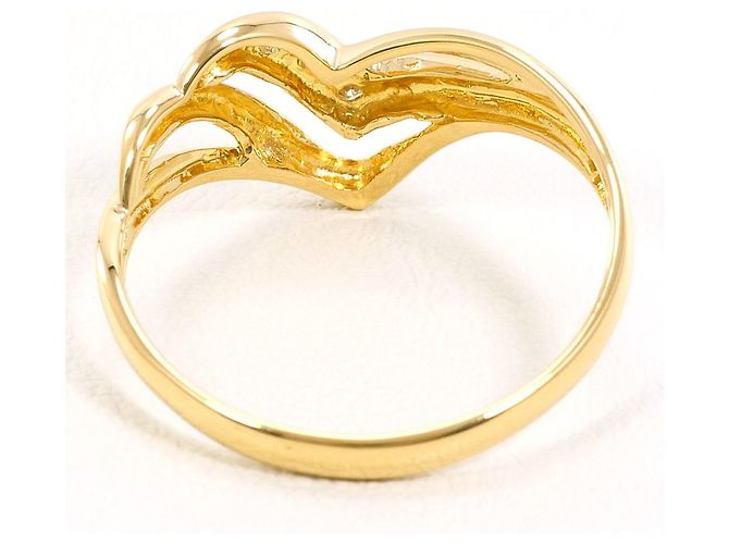 Autre Marque 18K Gelbgold-Ring mit Diamant Golden - Ansicht 3