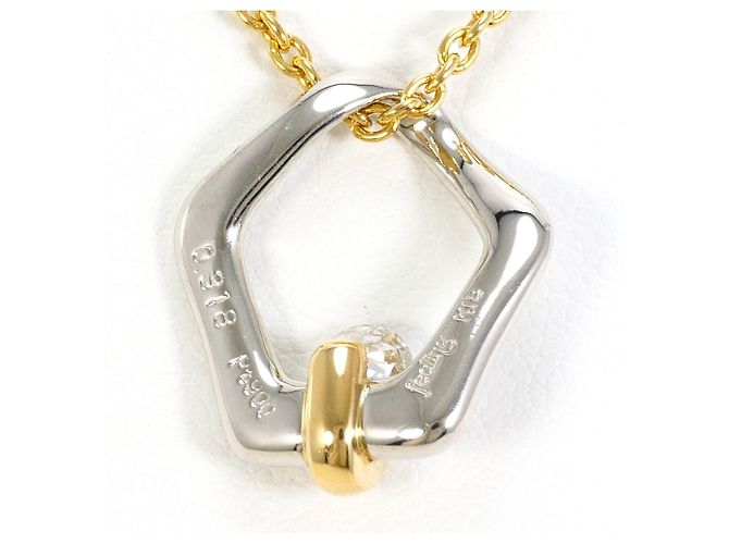 Autre Marque Elegante collana in platino e oro giallo D'oro - vista 3