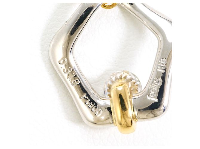 Autre Marque Elegante collana in platino e oro giallo D'oro - vista 4