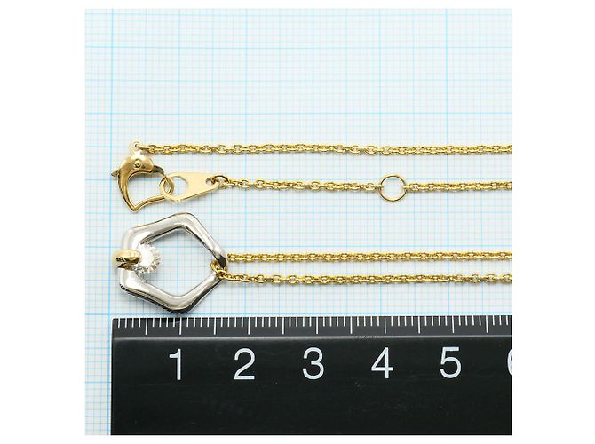 Autre Marque Elegante collana in platino e oro giallo D'oro - vista 5
