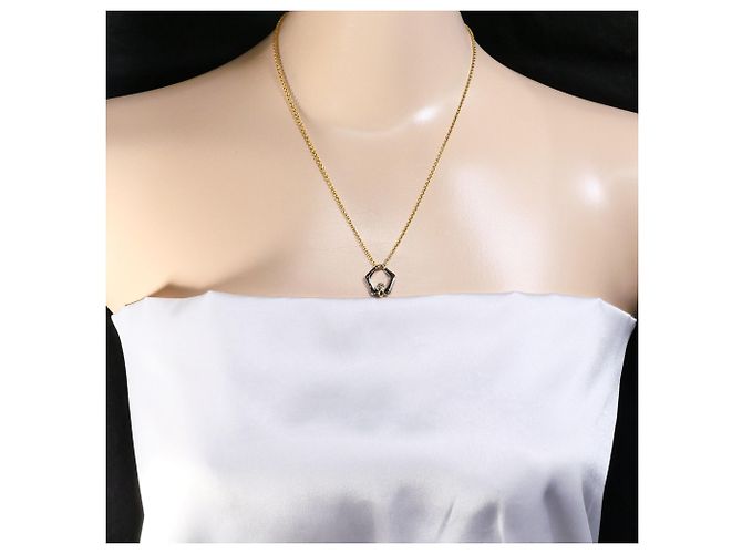 Autre Marque Elegante collana in platino e oro giallo D'oro - vista 6