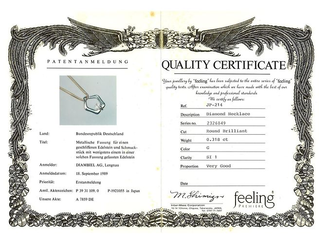 Autre Marque Elegante collana in platino e oro giallo D'oro - vista 7