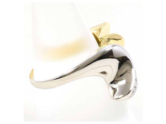 Autre Marque Anello a fascia in platino PT900 e oro giallo 18K D'oro - vista 3