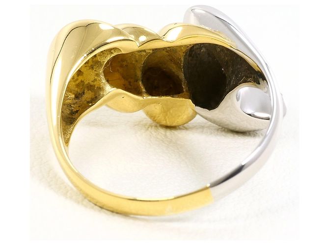 Autre Marque Anello a fascia in platino PT900 e oro giallo 18K D'oro - vista 4