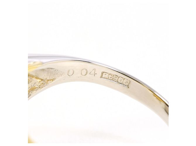 Autre Marque Anello a fascia in platino PT900 e oro giallo 18K D'oro - vista 5