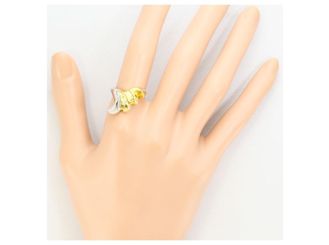 Autre Marque Anello a fascia in platino PT900 e oro giallo 18K D'oro - vista 7