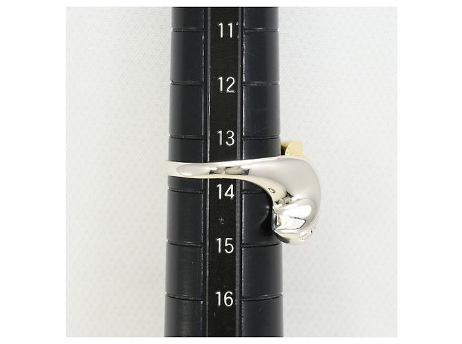Autre Marque Anello a fascia in platino PT900 e oro giallo 18K D'oro - vista 8