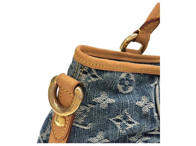 Borsa Louis Vuitton Monogram Denim Neo Cabby MM Blu - vista 3