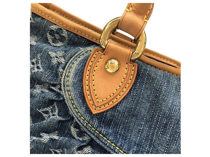 Borsa Louis Vuitton Monogram Denim Neo Cabby MM Blu - vista 5