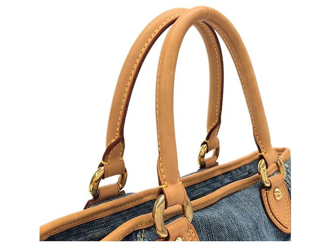 Borsa Louis Vuitton Monogram Denim Neo Cabby MM Blu - vista 7