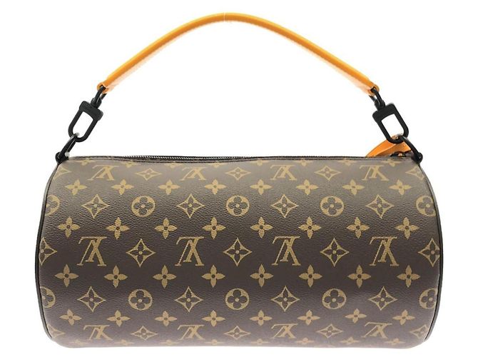 Borsa a tracolla Louis Vuitton Monogram Macassar Soft Polochon Marrone D'oro - vista 2