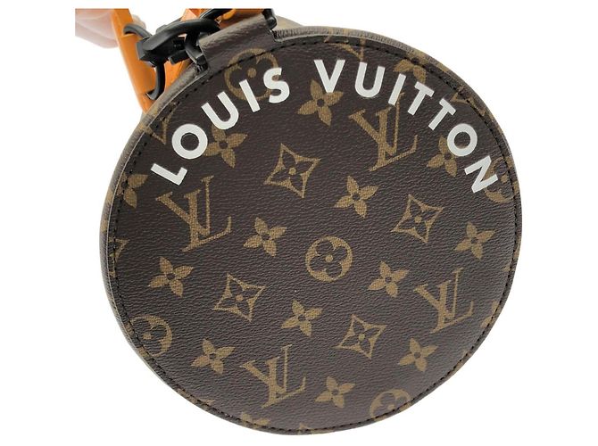 Borsa a tracolla Louis Vuitton Monogram Macassar Soft Polochon Marrone D'oro - vista 5