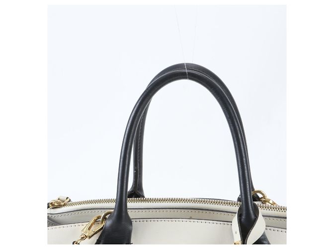 Louis Vuitton City Steamer MM Lederhandtasche Schwarz Weiß Grün Khaki - Ansicht 2