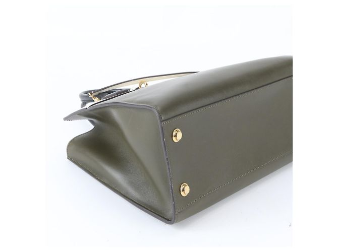 Louis Vuitton City Steamer MM Lederhandtasche Schwarz Weiß Grün Khaki - Ansicht 4