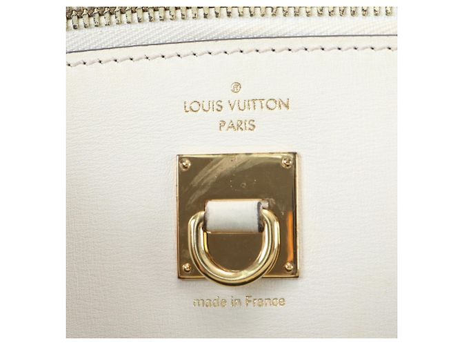 Louis Vuitton City Steamer MM Lederhandtasche Schwarz Weiß Grün Khaki - Ansicht 8