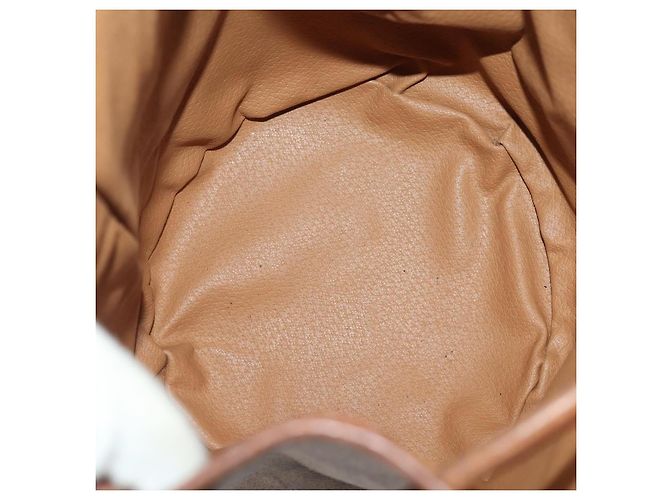 Céline Celine Vintage Macadam Canvas and Leather Marrone - vista 5
