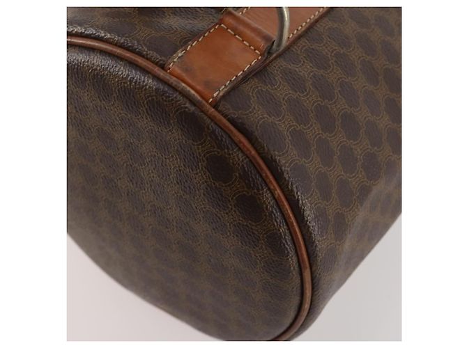 Céline Celine Vintage Macadam Canvas and Leather Marrone - vista 7