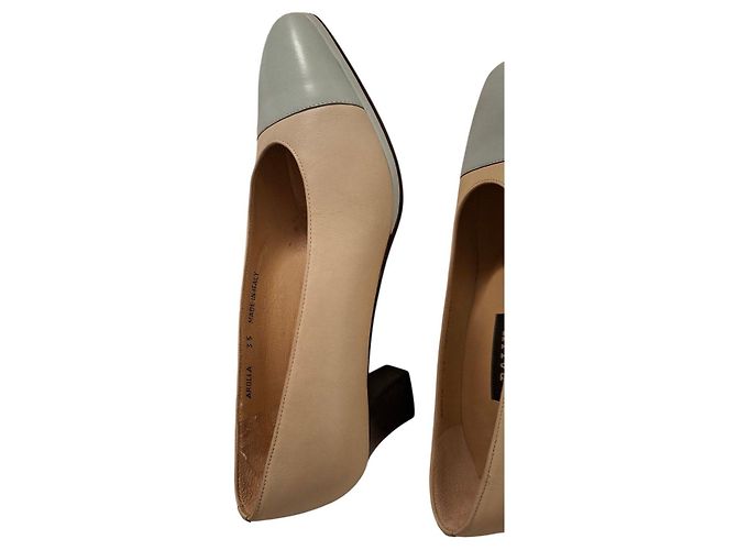 Bally Décolleté in Pelle Beige e Azzurro Chiaro Blu chiaro - vista 5