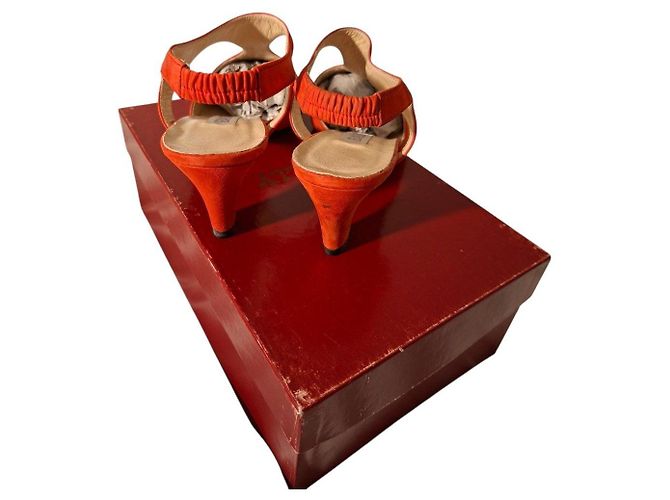 Bally Décolleté Slingback in camoscio rosso - vista 5