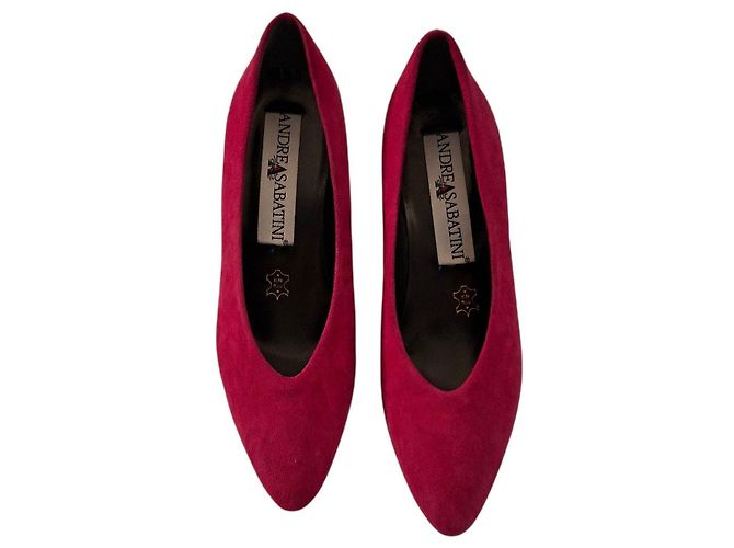Autre Marque ANDREA SABATINI Rosa Wildleder-Pumps mit spitzer Kappe Pink - Ansicht 2
