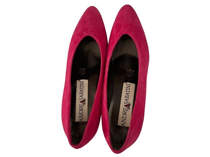 Autre Marque ANDREA SABATINI Rosa Wildleder-Pumps mit spitzer Kappe Pink - Ansicht 4