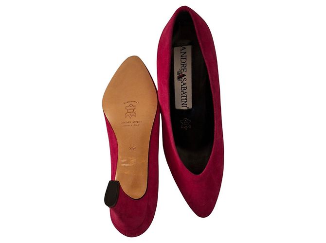 Autre Marque ANDREA SABATINI Rosa Wildleder-Pumps mit spitzer Kappe Pink - Ansicht 7