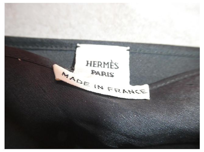 Vestido de seda Hermès Gris antracita - vista 2