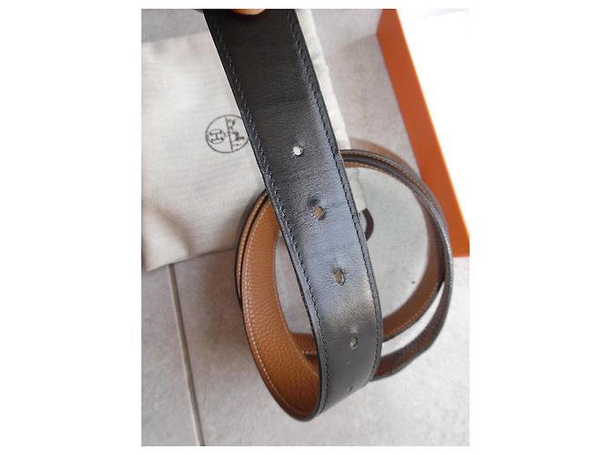 Hermès black leather belt Brown - view 5