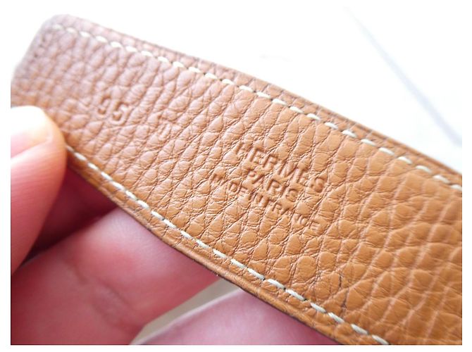 Hermès black leather belt Brown - view 7