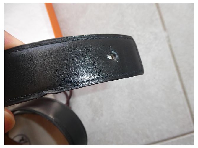 Hermès black leather belt Brown - view 9