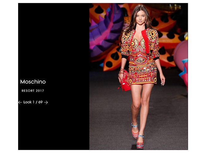 Moschino Resort 2017 Runway Décolleté con plateau EU 36 Rosa Rosso Blu D'oro Metallico - vista 4