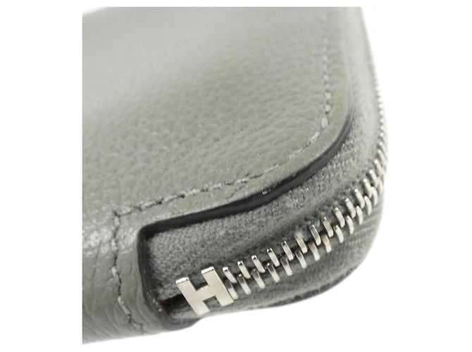 Silk In Hermès Hermes EN LIBERTE Cartera compacta de seda Castaño Naranja - vista 5