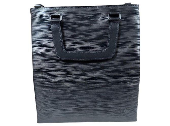 Louis Vuitton Sac Plat Fold Epi Shoulder Bag Nero - vista 10