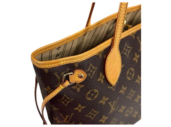 Borsa Tote Louis Vuitton Neverfull PM Monogram Marrone Monogramma - vista 13