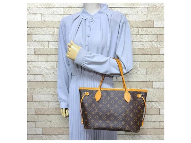 Borsa Tote Louis Vuitton Neverfull PM Monogram Marrone Monogramma - vista 2