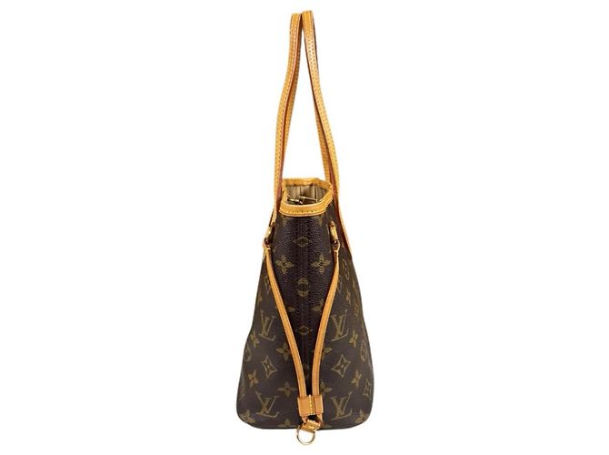 Borsa Tote Louis Vuitton Neverfull PM Monogram Marrone Monogramma - vista 4