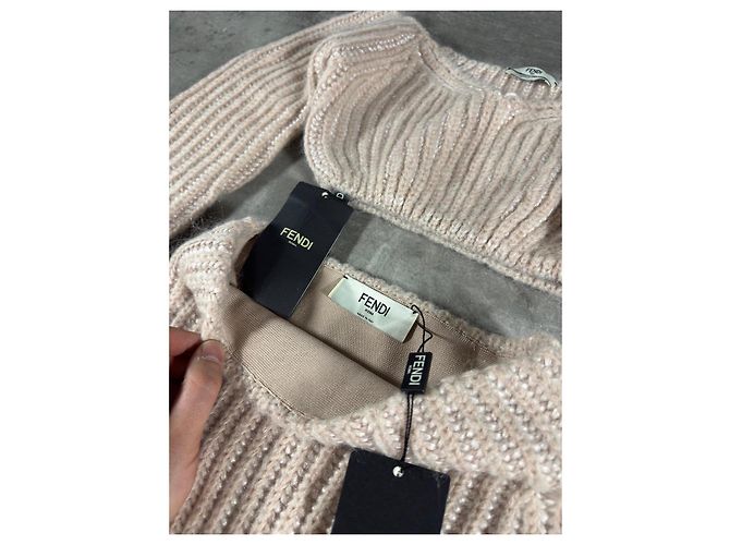 Fendi Strick-Set aus Pullover und Rock Beige - Ansicht 3