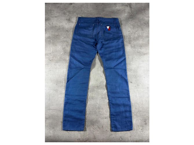 Jeans Louis Vuitton Uomo in Cotone Blu - vista 3