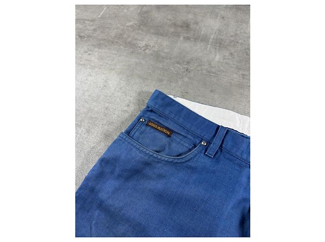 Jeans Louis Vuitton Uomo in Cotone Blu - vista 6