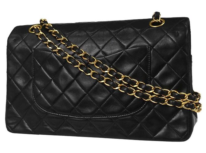Chanel Timeless - Classic Double Flap Bag Leather medium Nero - vista 2