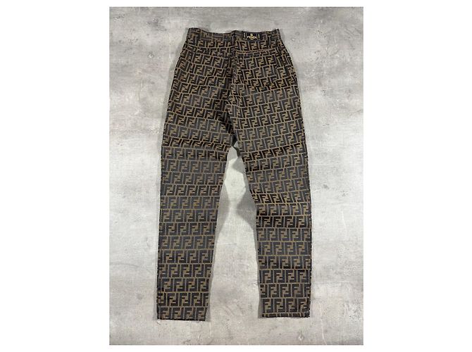 Jeans Fendi Zucca FF Monogram Castaño Monograma - vista 2