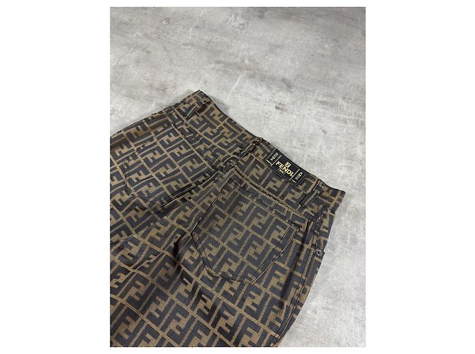 Jeans Fendi Zucca FF Monogram Castaño Monograma - vista 3
