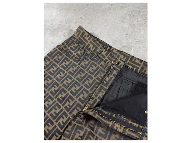 Jeans Fendi Zucca FF Monogram Castaño Monograma - vista 6